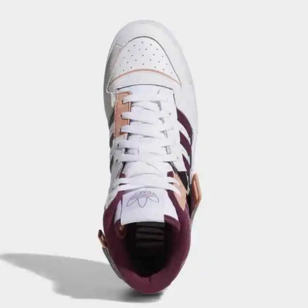 adidas Forum Exhibit Mid Cloud White / Victory Crimson / Ambient Blush - Picture 9 of 16